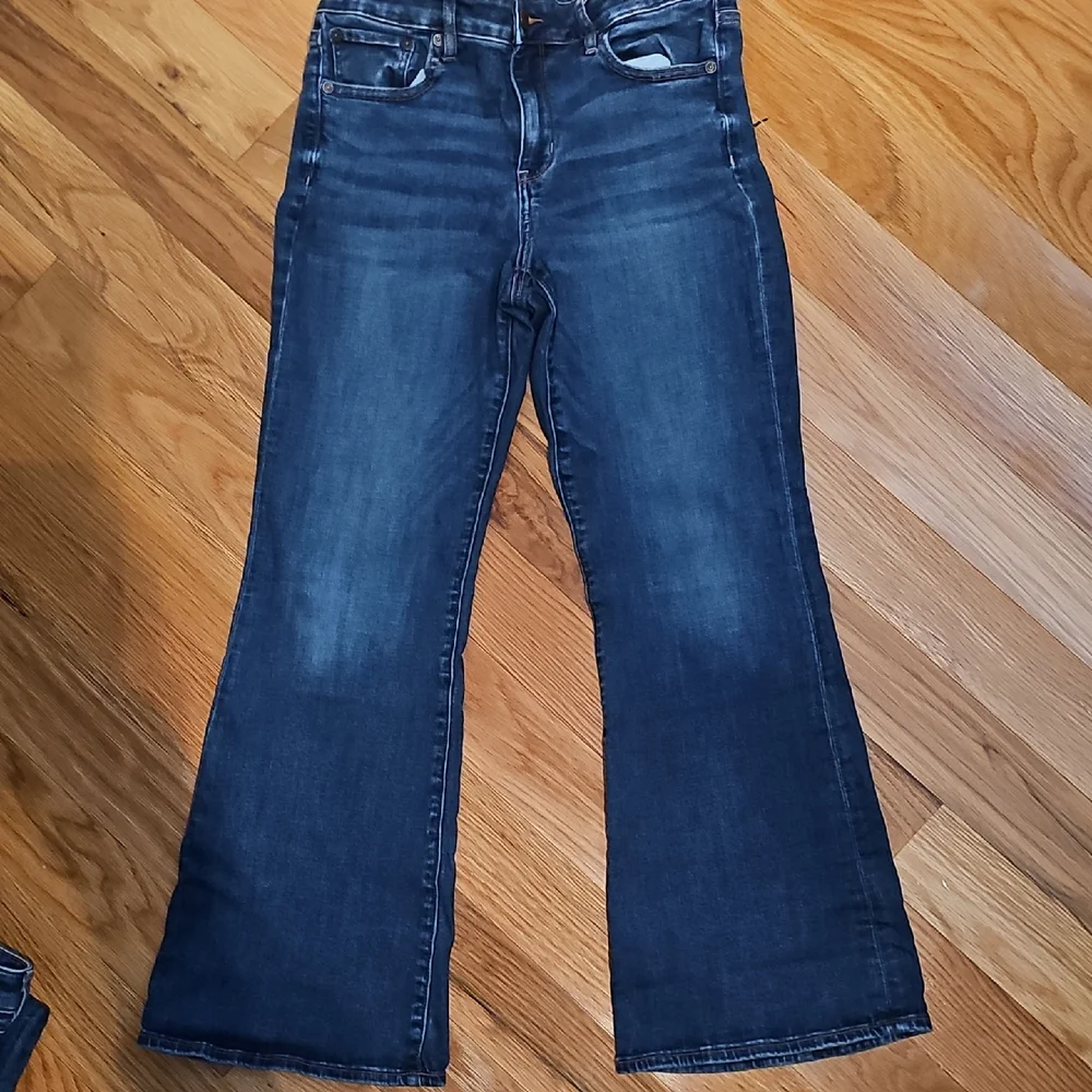 American Eagle Outfitters Dark Blue Flare Jeans - Picture 1 of 4